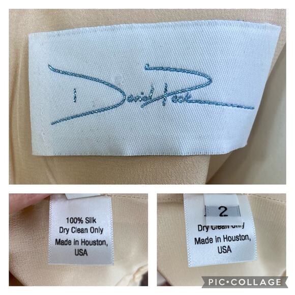 David Peck Pink Floral Gown Size 2 Silk Formal‎ Dress Floor Length - Picture 3 of 12